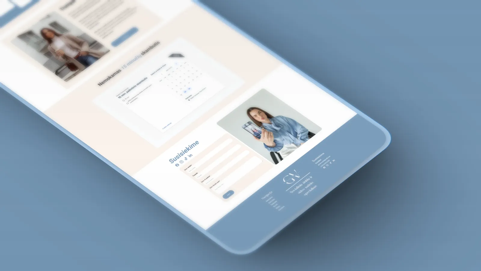 Giedrės medija, website mockup 3