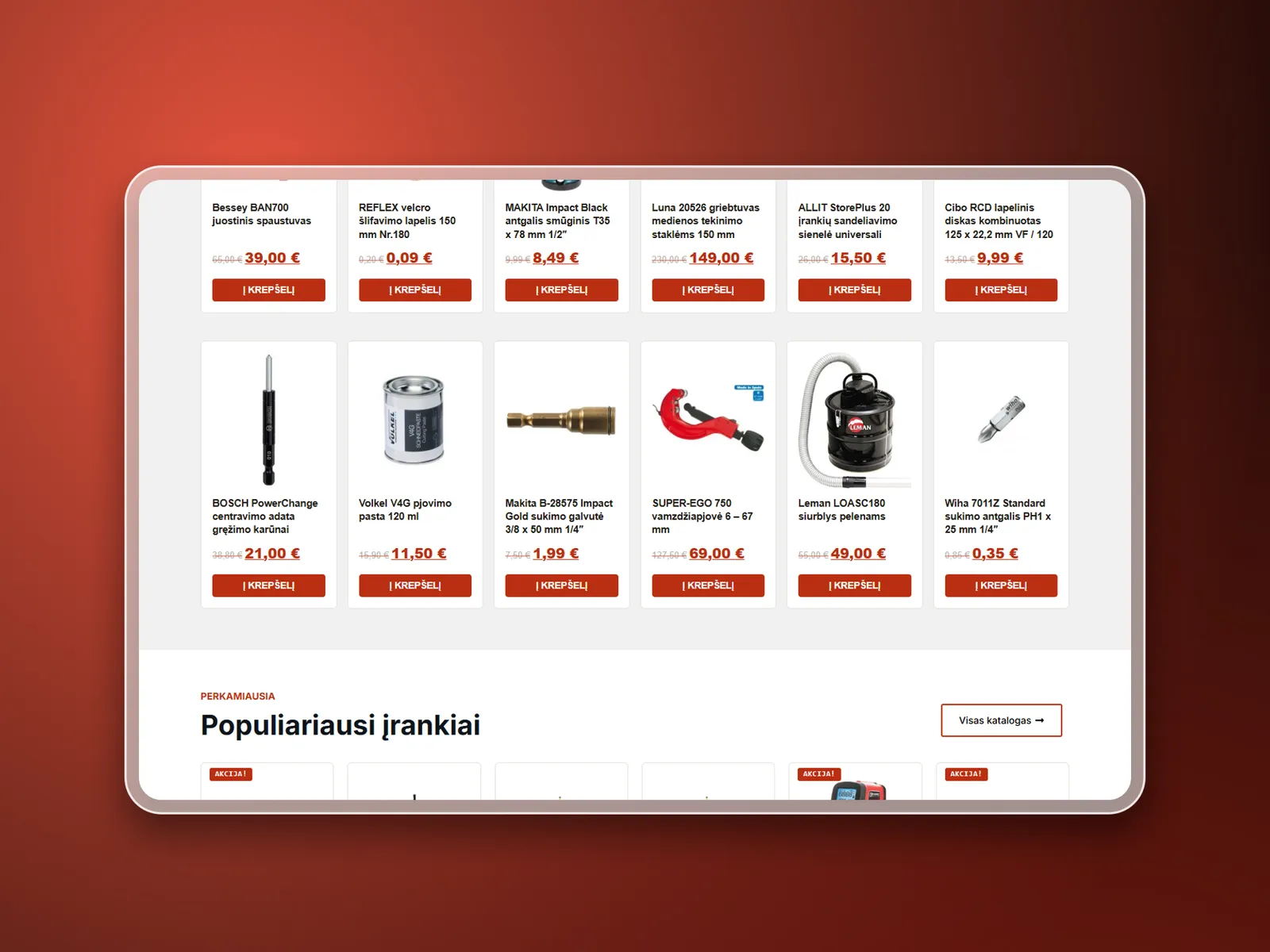Radesta, website mockup 2