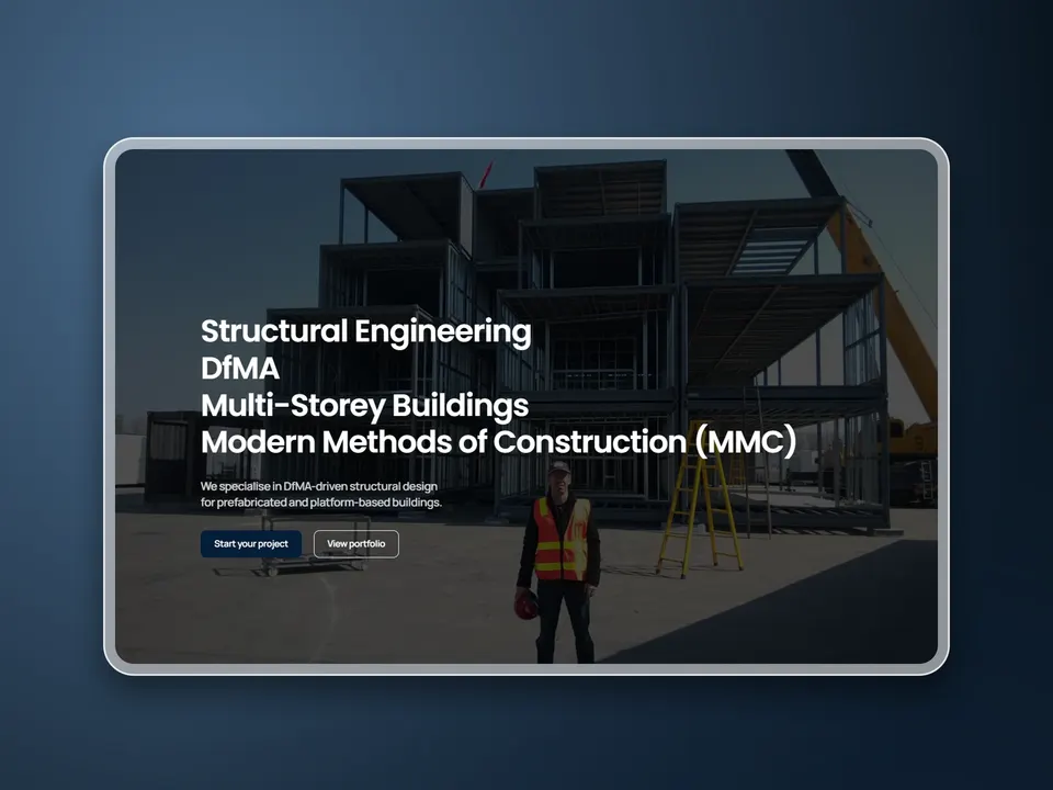 Systemised Design Group, website mockup