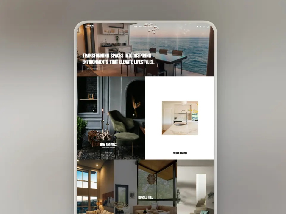 Wren Sterling, website mockup